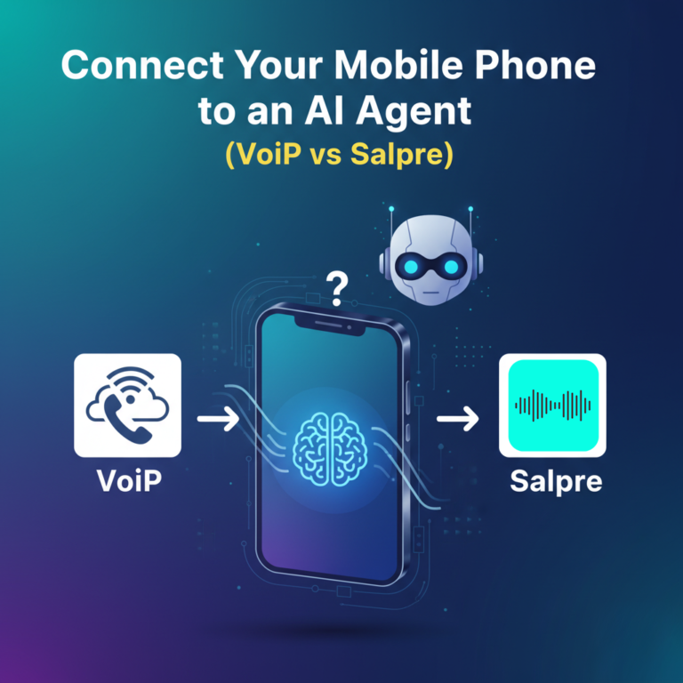 How to Connect Your Mobile Phone to an AI Agent for Calls (VoIP vs Salpre)